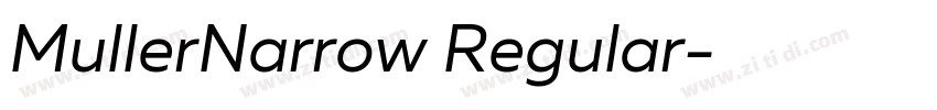 MullerNarrow Regular字体转换
